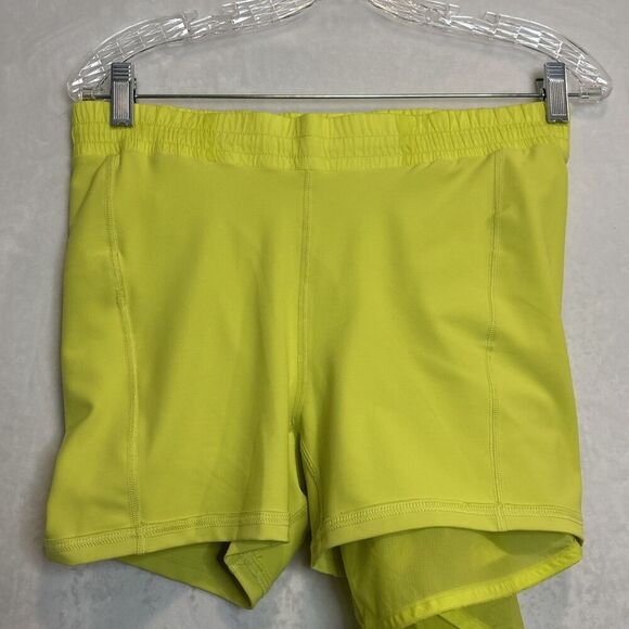 Gymshark Pulse 2 In 1 Women's Lined Neon Yellow Athletic Shorts Size Medium NWOT - Picture 12 of 16